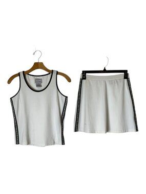 Bolle Skirt Tank Set Women XS White Black Tennis Golf Sports Athletic Tenniscore